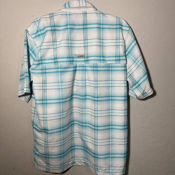 Habbit Outdoors Gear Vented Moisture Wicking Shirt Size M, Color Blue, White - Picture 4 of 5